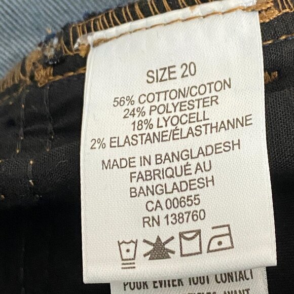 NEW d/C 1984 Slim Leg Jeans Dark Wash Blue Size 20 - Picture 6 of 11